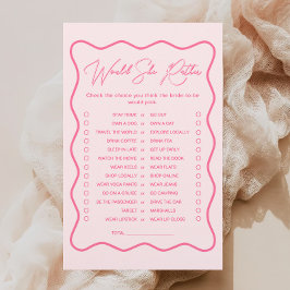 Lámina Una Ducha De Novias Rosa Ondulado Prefiere Jugar