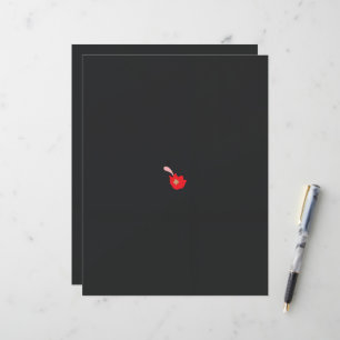 Lámina una flor roja de fondo negro