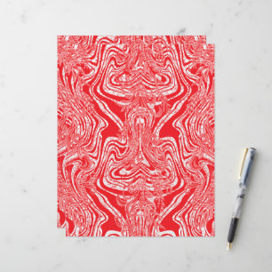 Lámina una imagen roja y blanca de un patrón sobre una es