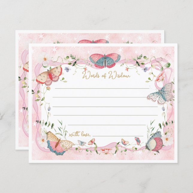 Lámina Una Mariposa Infantil Va En Camino De Los Consejos (Anverso / Reverso)