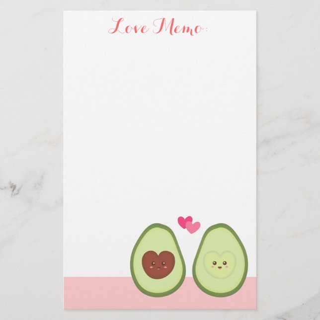 Lámina Una pareja de aguacate lindo enamorada, la otra mi (Anverso)