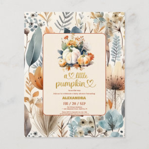 Lámina Una pequeña ducha de bebé barata de calabaza