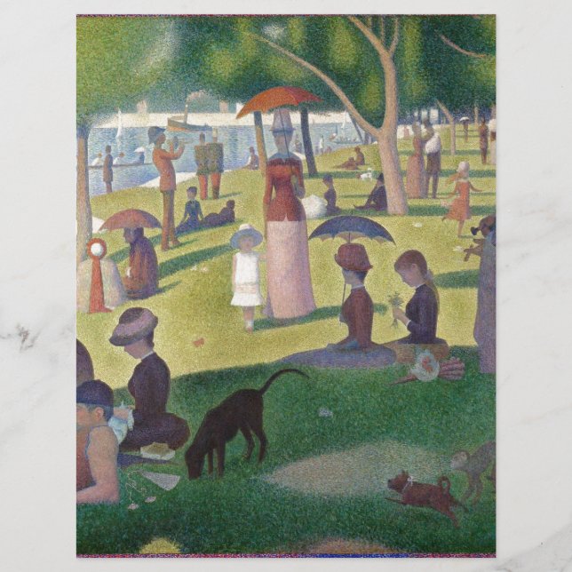 Lámina Una tarde de domingo en la isla de La Grande Jatt (Anverso)