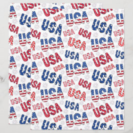 Lámina USA 250th 4th of July Anniversary Scrapbook Paper