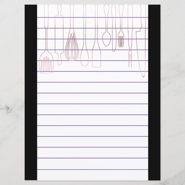 Lámina Utensilios de cocina retro (Anverso)