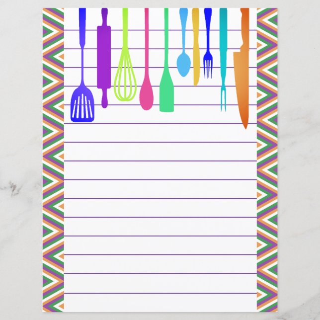 Lámina Utensilios de cocina retro (Anverso)
