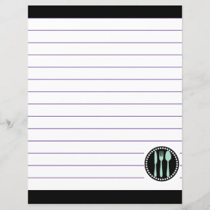 Lámina Utensilios de Cocina Retro Estilo Zigzag Chevron
