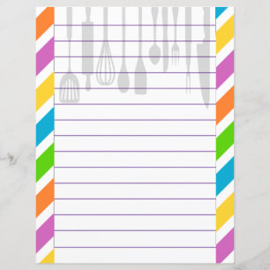 Lámina Utensilios de Cocina Retro Estilo Zigzag Chevron