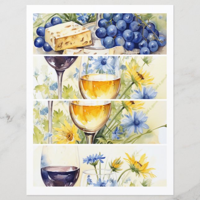 Lámina Uvas azules de queso de vino 1: 4 de 4 (Anverso)