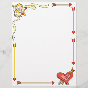 Lámina Valentine Cupid Letterhead
