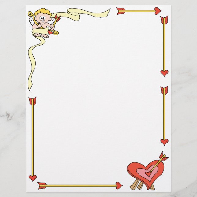 Lámina Valentine Cupid Letterhead (Anverso)