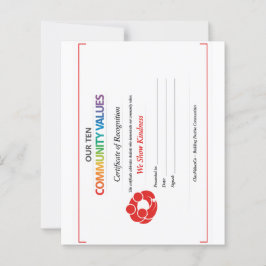 Lámina Value Inclusion Certificate 4.5x 5.6 Paper Sheet