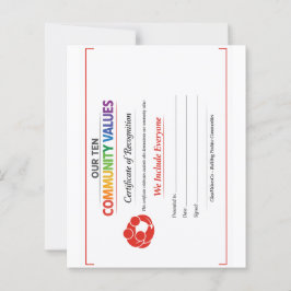 Lámina Value Inclusion Certificate 4.5x 5.6 Paper Sheet