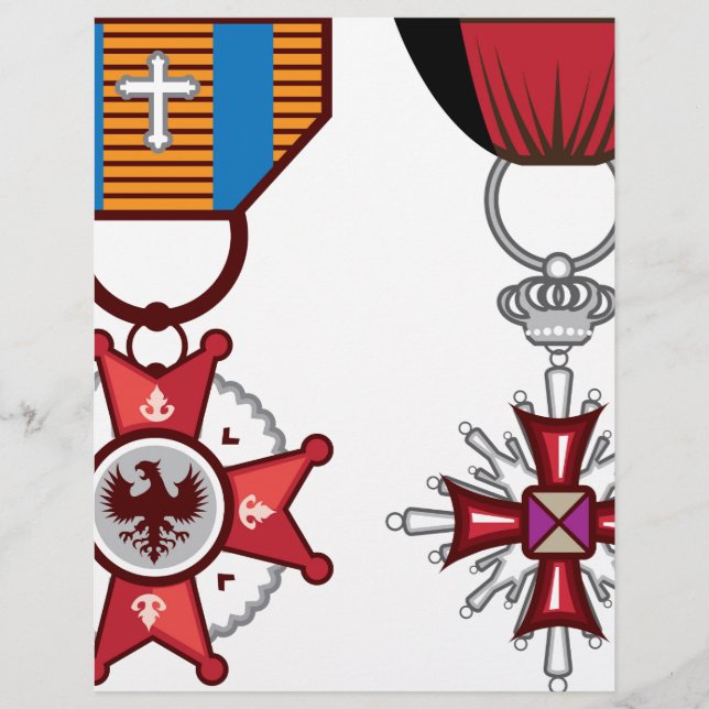 Lámina Vector falso Medallas militares / órdenes (Anverso)