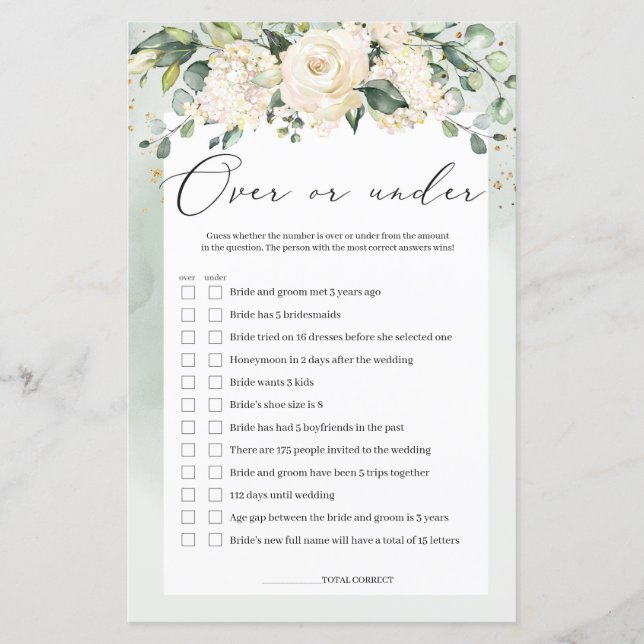 Lámina Vegetación de rosas blancas sobre o bajo juego de  (Anverso)