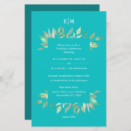 Lámina Vegetación turquesa deja matrimonio presupuestal I