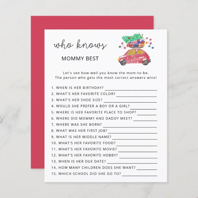 Lámina Vehículo de invierno \ Quién conoce el mejor juego (Anverso / Reverso)