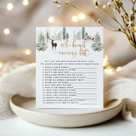 Lámina Venado Forestal Quién conoce a mamá mejor juego