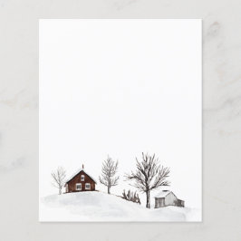 Lámina Vendedor paisajístico de nieve de invierno