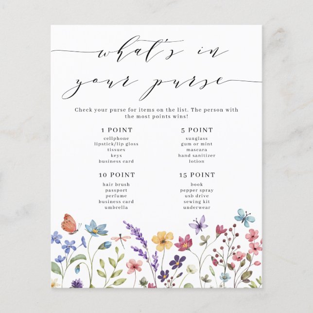 Lámina Verano de primavera floral ¿qué hay en tu juego de (Anverso)