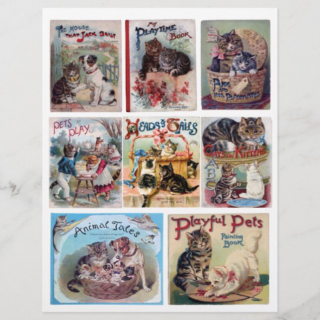 Lámina Verdaderas portadas de libros infantiles victorian (Anverso)