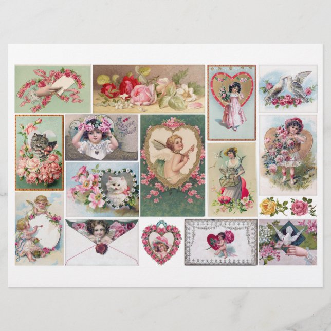 Lámina Verdadero (no AI) Victoriano Era Valentines (Anverso)