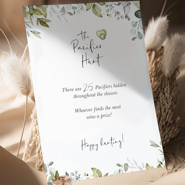 Lámina Verdor Baby Shower Mini Rótulo La Caza Pacificador (Subido por el creador)
