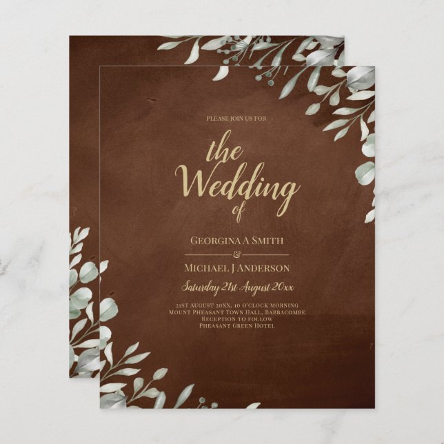 Lámina Verdor Boda Brown otoño invierno (Anverso / Reverso)