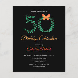 Lámina Verdor botánico presupuestal Invitación a los 50 c