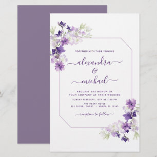Lámina Verdor floral Boda púrpura y deprimente