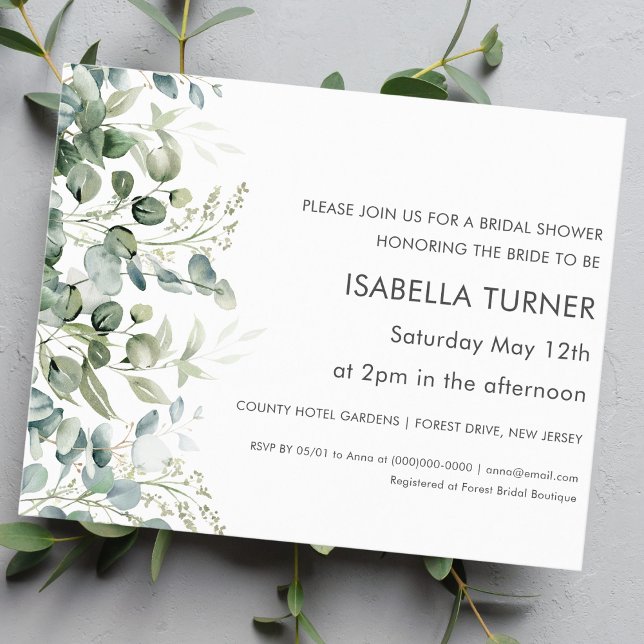 Lámina Verdor | Invitación a la ducha de novia (Subido por el creador)
