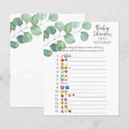 Lámina Verdor - Juego de imágenes con emojis baby shower