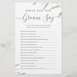 Lámina Verdor mínimo lo que el novio dijo del juego