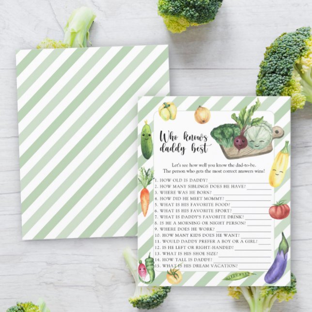 Lámina Verduras - ¿Quién conoce mejor a papá? (Subido por el creador)