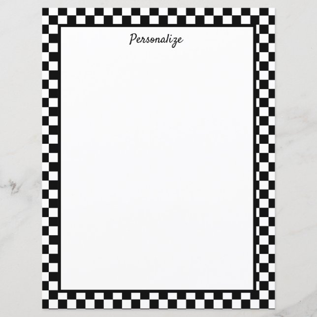 Lámina Verificador blanco y negro clásico profesional (Anverso)