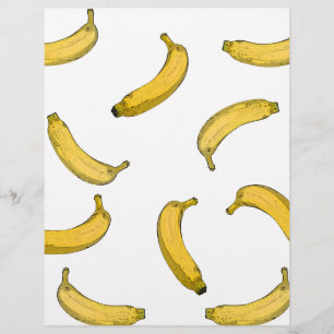 Lámina Versión de esbozo de patrón de banana