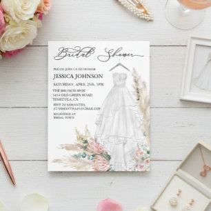Lámina Vestido de Novia Chic Boho para Desayuno Nupcial A