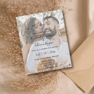 Lámina Viaje a Forever boda foto Invitación