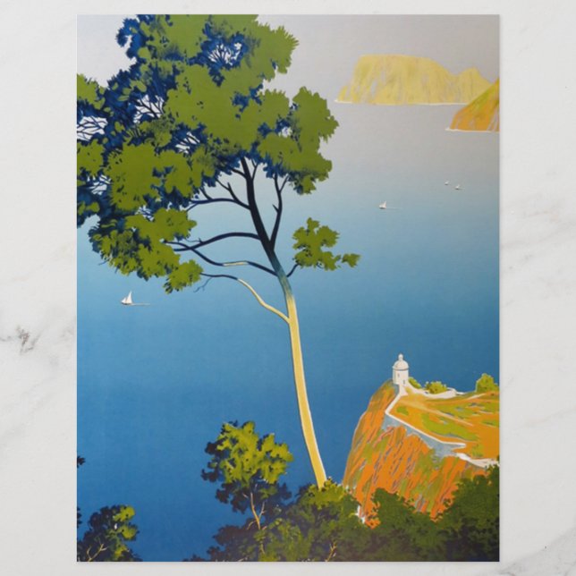 Lámina Viaje francés vintage de Baleares (Anverso)