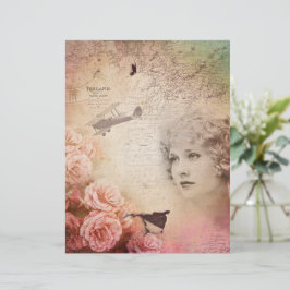 Lámina Viaje romántico vintage