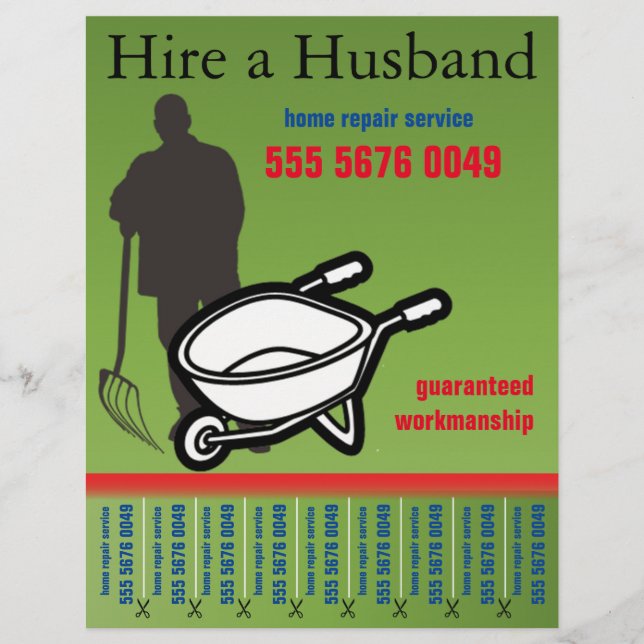 Lámina Viajero de pequeñas empresas Handyman Service Land (Anverso)