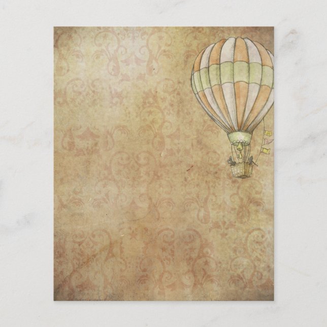 Lámina Viajes de época con el tema del aire caliente balo (Anverso)