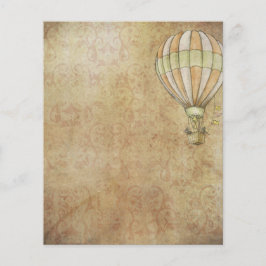 Lámina Viajes de época con el tema del aire caliente balo