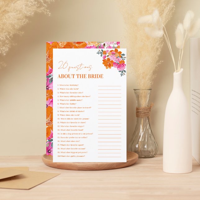 Lámina Vibrante Floral 20 preguntas sobre el juego de nov (Subido por el creador)