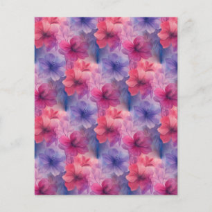 Lámina Vibrante Papel de escritura rosa y morado de Hibis
