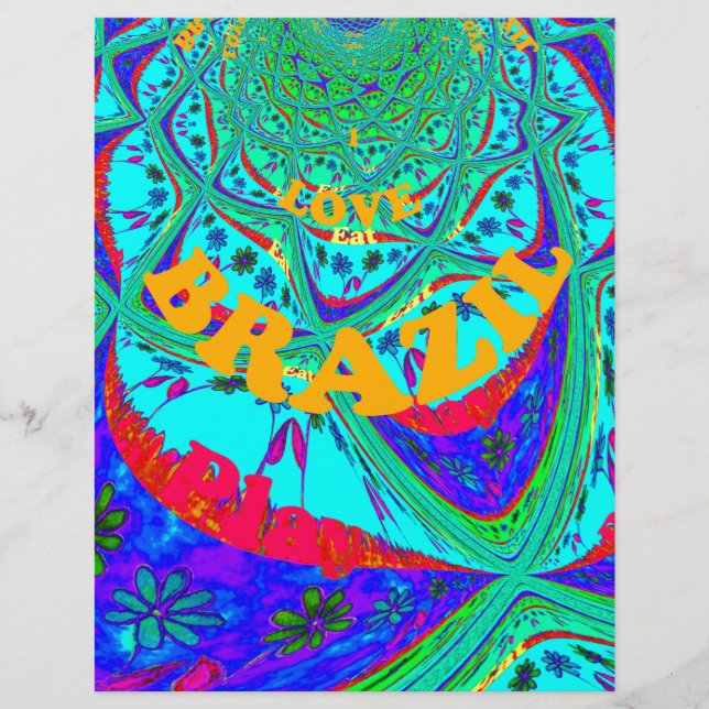 Lámina Vibrante Patrón Floral: Un Tributo Brasileño. (Anverso)