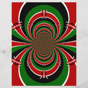 Lámina Vibrante visión de Kenia: arte de la bandera kenia