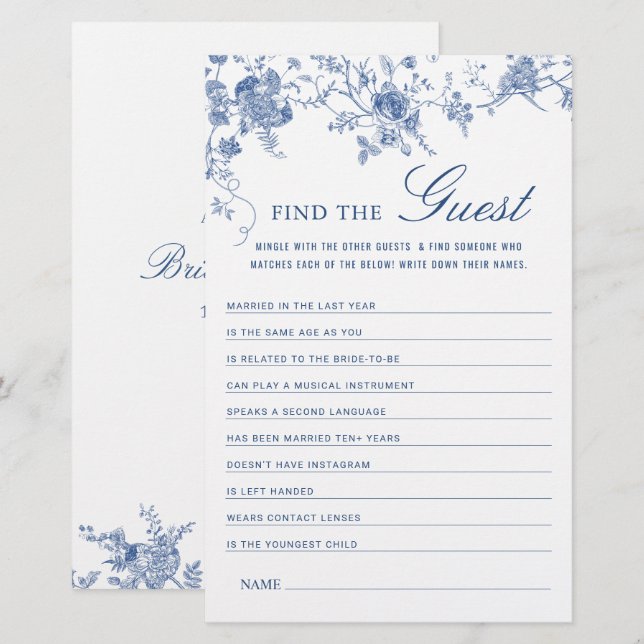 Lámina Victoria Blue French Garden Juego de ducha de novi (Anverso / Reverso)