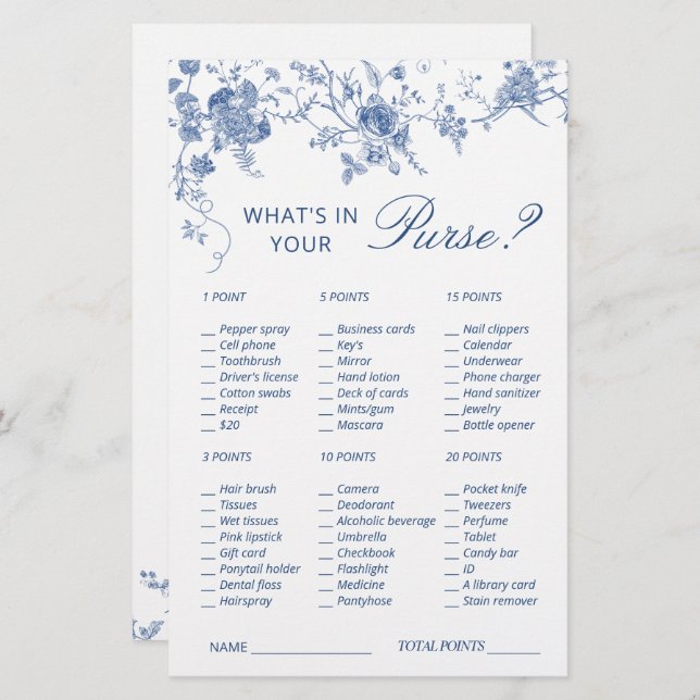 Lámina Victoria Blue French Garden Juego de ducha de novi (Anverso / Reverso)