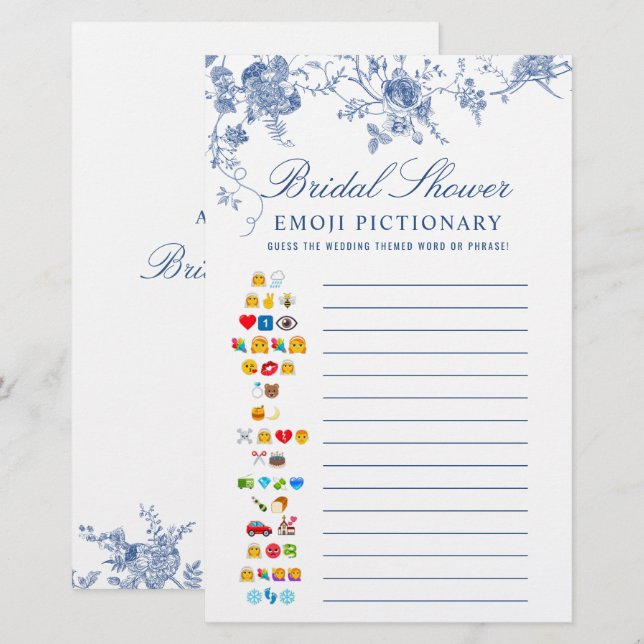 Lámina Victoria Blue French Garden Juego de ducha de novi (Anverso / Reverso)